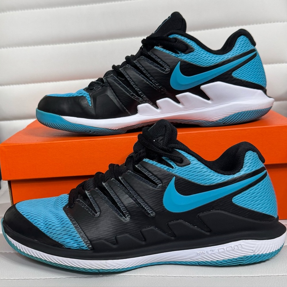 Air Zoom Vapor X Tennis Shoes - Black/Gamma Blue - Men’s 8 - AA8030-003 (Clean!) - Picture 14 of 16